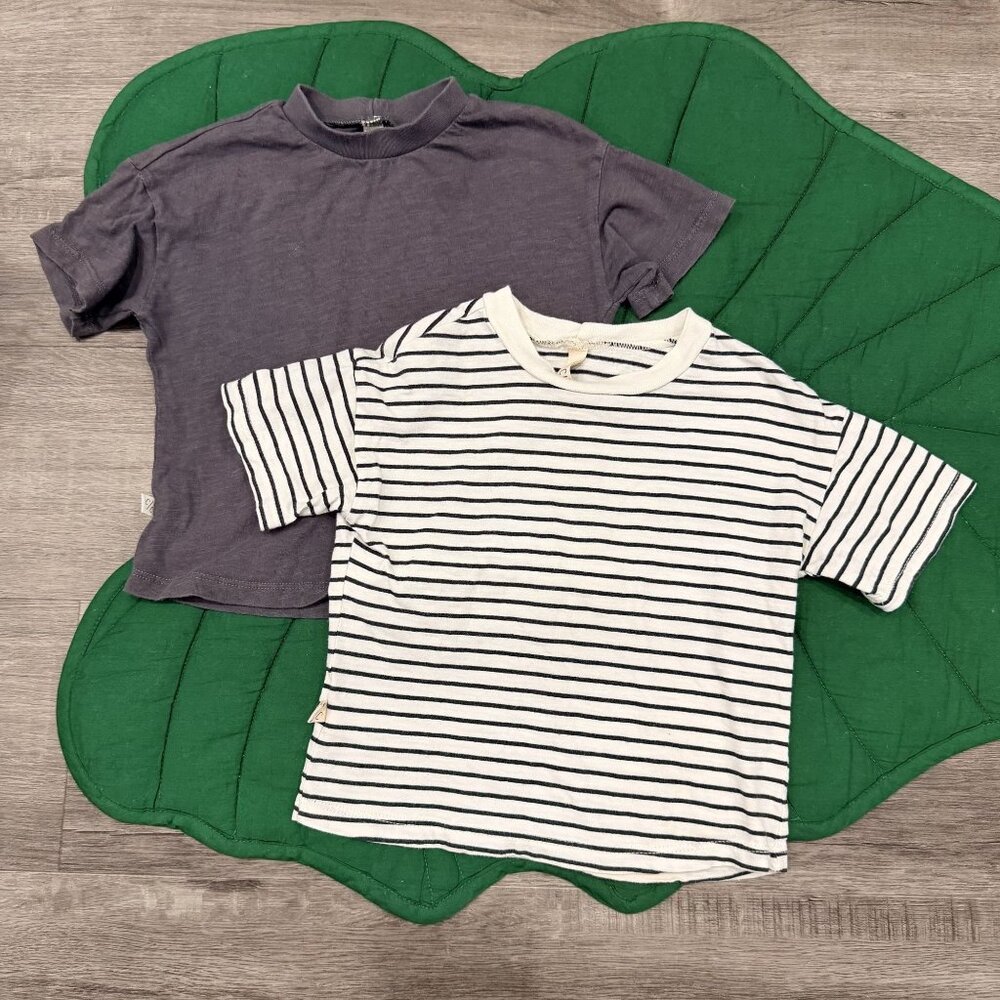 Childhoods Clothing 18-24M Boxy Tee Bundle Gray Striped Lot